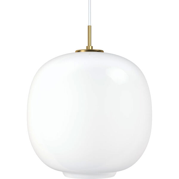 VL45 Radiohus Riippuvalaisin 370 mm Messinginvärinen / Glossy White