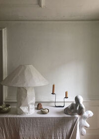 Lampampe Bordlampe Hvid