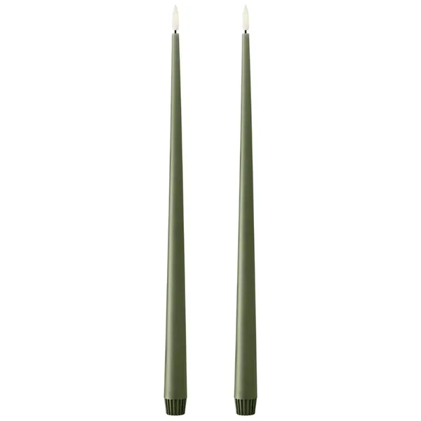 Led-Stearinlys 2-pk 40 cm Green Soil