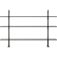 Keen Hyldesystem Med 3 Hylder 160 cm Sort Messing / Tonet Glas