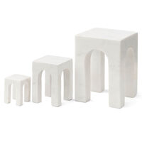 Arkis Bookend Bokstöd 3 Delar Vit