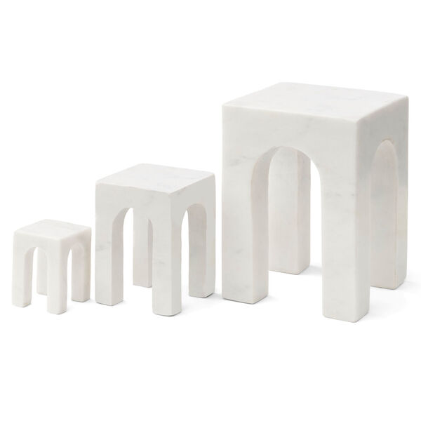 Arkis Bookend Bogstøtte 3 dele Hvid