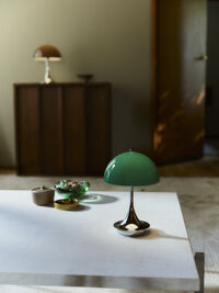 Panthella 160 Bordlampe Bærbar V3 Original Opal Green