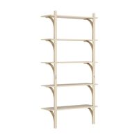 Levi Wall Shelf 90 cm Big Aluminium / Naturlack Ash
