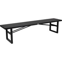Vevi Bænk 200 cm Aluminium Sort