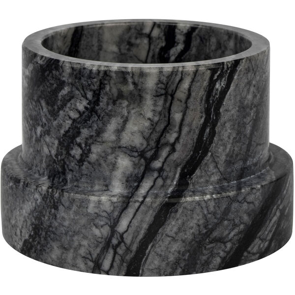MARBLE Kynttilänpidike Korkea Musta/Harmaa