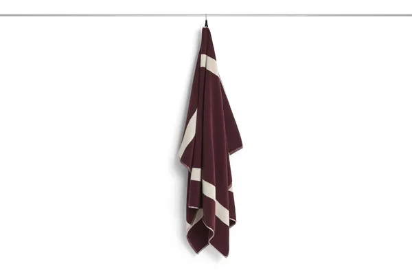 Stripe Bath Towel 100x150 cm Burgundy