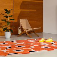 Marimekko Unikko Matto 200x280 cm Oranssi Punainen