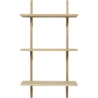 Sector Tripple Narrow Hylla 54x102 cm Ek/Mässing