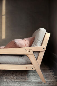 Grab Bäddsoffa Med Madrass Klarlackad / Beige