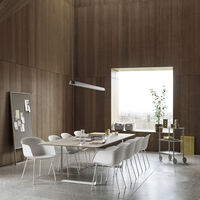 70/70 Bord 108x295 cm Massiv Eg / Hvidt