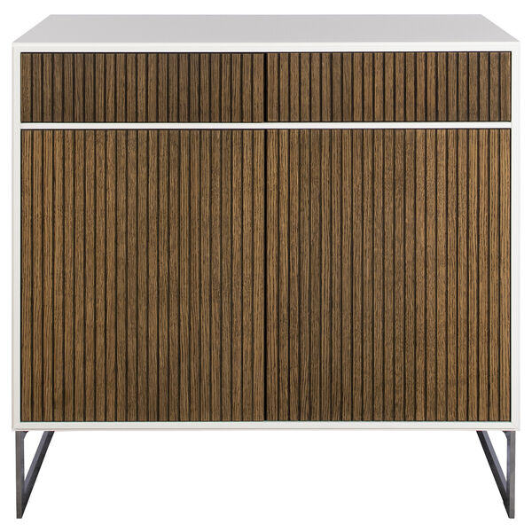 Line Burned Walnut Skænk Hvid/Krom