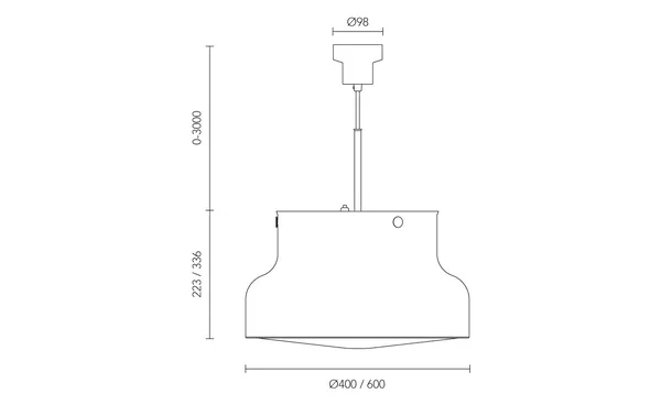 Bumling Pendel 40 cm Brushed Aluminium