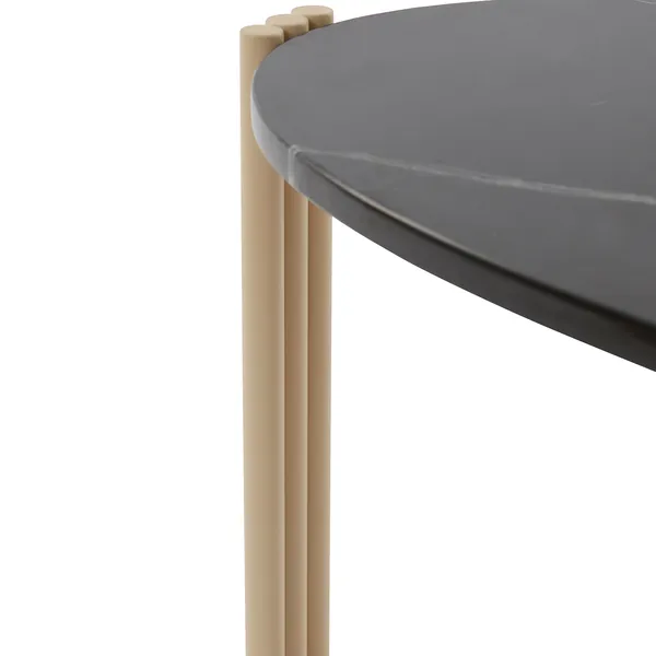 Tribus Sofabord Fremstillet af stål Oval Sort/Sand