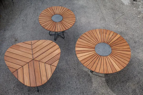 Circle Bord Ø110 cm Bambus/Grå