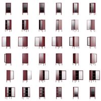 Store Skåp 50x110 cm Bordeaux