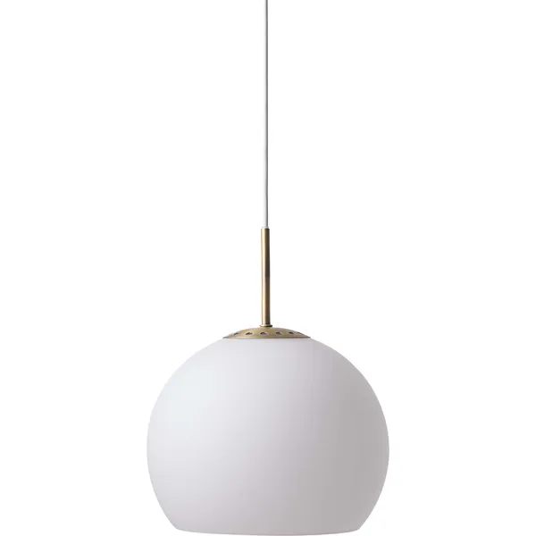 Ball Glass Pendel 25 cm Opalhvid