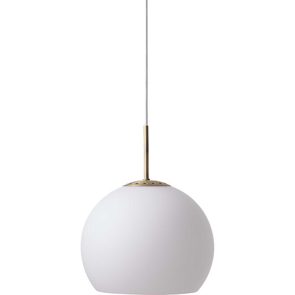 Ball Glass Pendel 25 cm Opalhvid