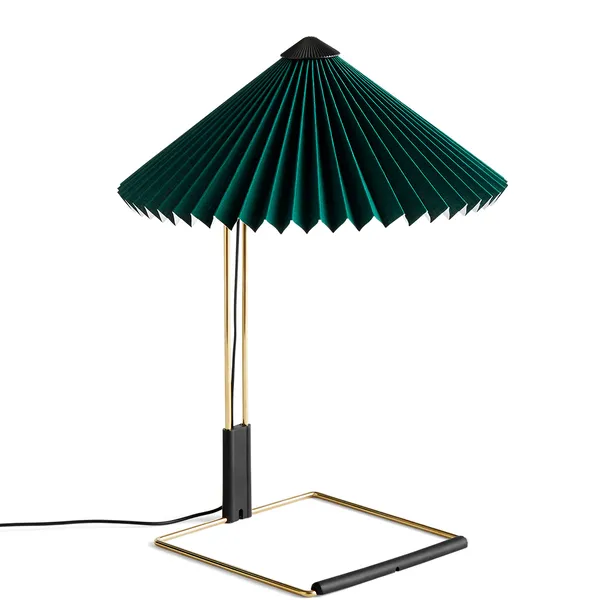 Matin Bordlampe 300 mm Poleret Messing / Forest Green