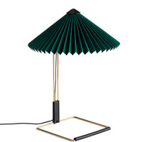 Matin Bordlampe 300 mm Poleret Messing / Forest Green