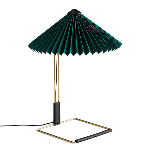 Matin Bordlampe 300 mm Poleret Messing / Forest Green