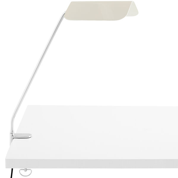 Apex Työpöytävalaisin Kiinnikkeellä Oyster White