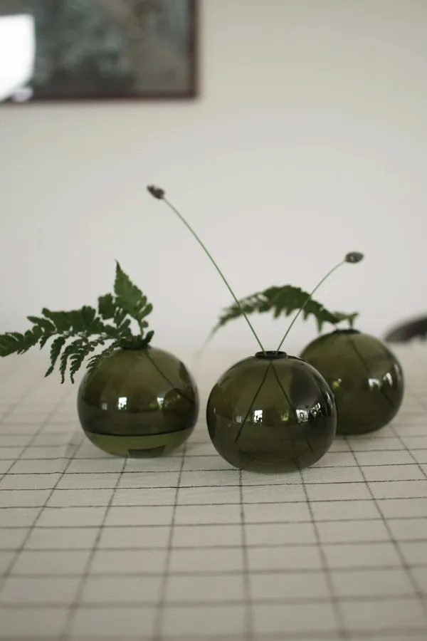 Ball Vas Ø10 cm Grön