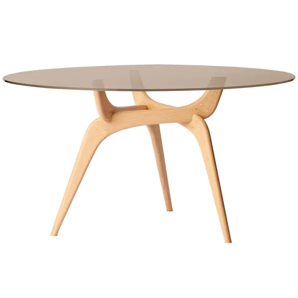 Triiio Spisebord Ø135 cm Oljet Eik / Bronseglass