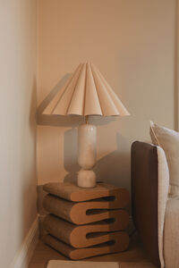 Lauren Bordslampa 77 cm Vit / Natur