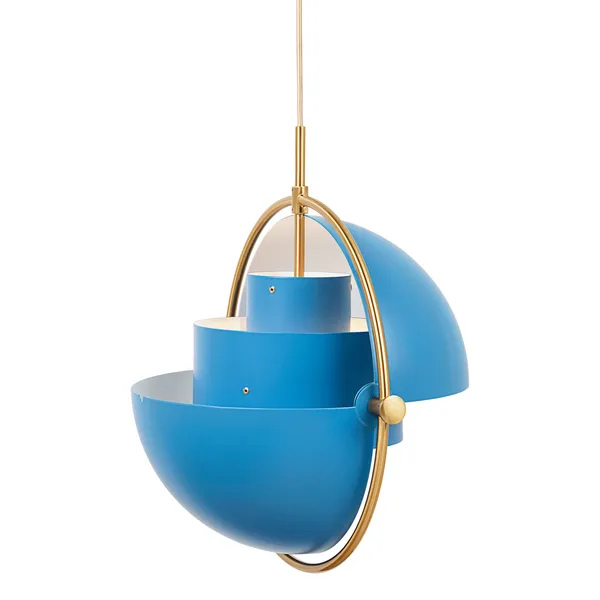 Multi-Lite Pendel 36 cm Messing / Nordic Blue Matt