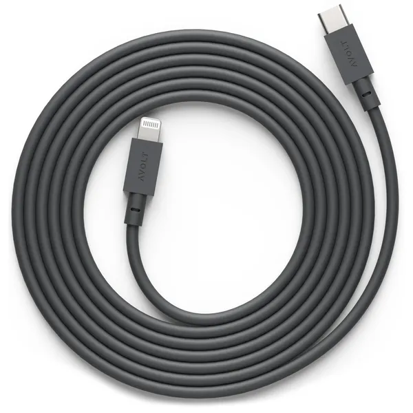 Cable 1 Ladekabel USB-C / Lightning 2 m Stockholm Black