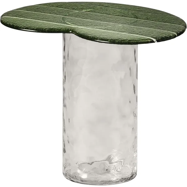 Striche Side Table Mint Green / Transparent