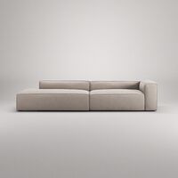 Grand 3-Sitssoffa öppet avslut Vänster Minetyg Sandshell Beige