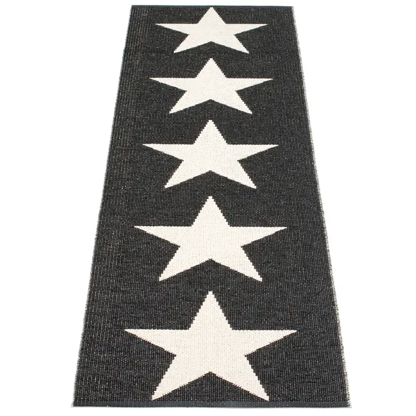 Viggo One Gulvtæppe 70x350 cm Black/Vanilla