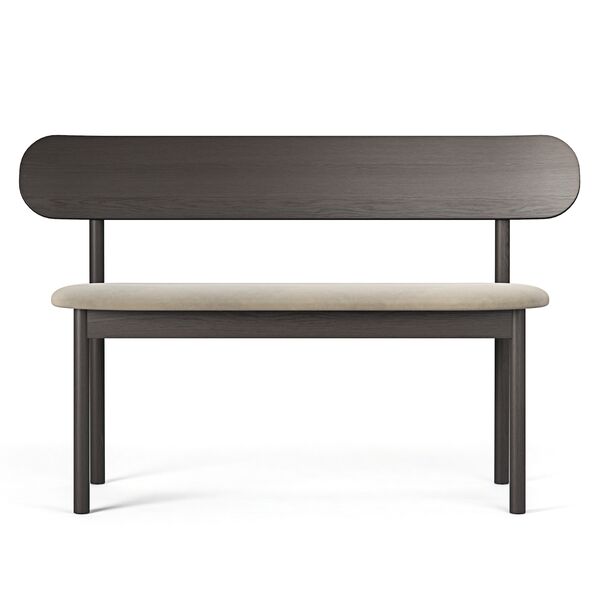Elephant Bänk Smoked Oak / Beige Velvet