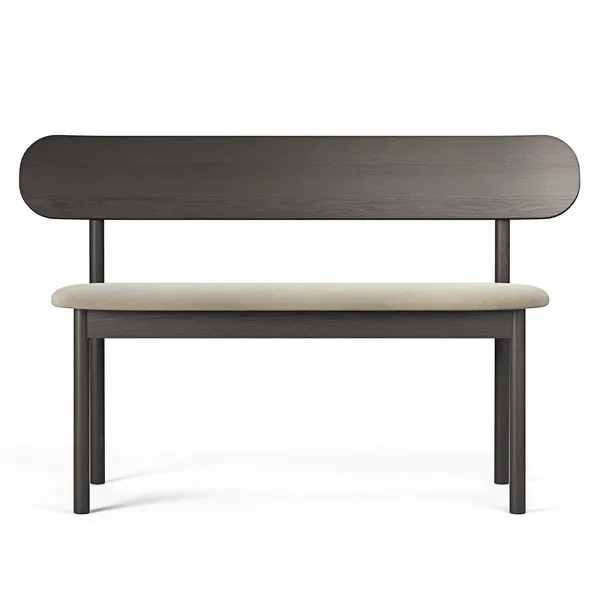 Elephant Bänk Smoked Oak / Beige Velvet