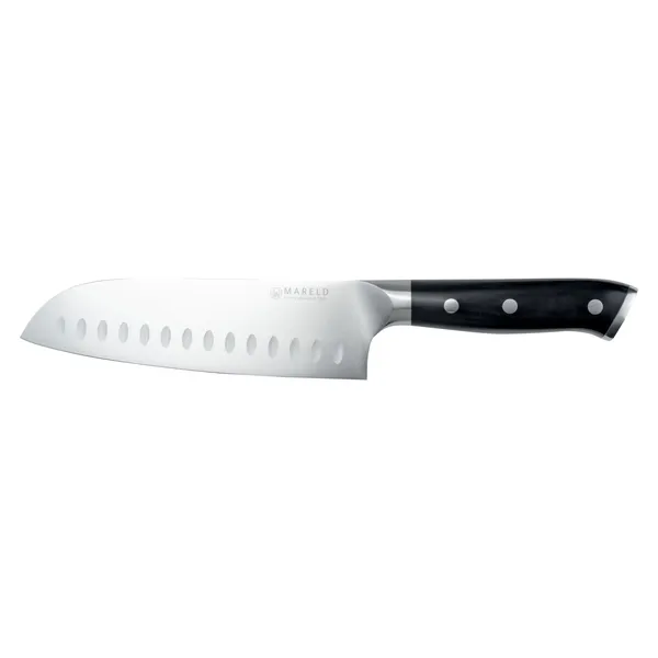 Santokukniv 18 cm Sort