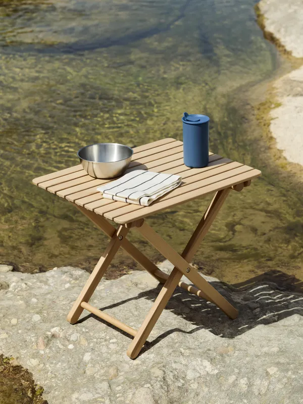 Outdoor Market Folding Table Small Natural