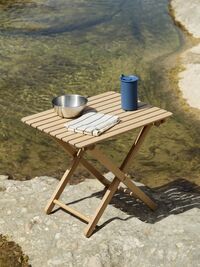 Outdoor Market Folding Table Small Natural