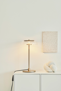 Blossi Bordlampe 230 mm Nordic Gold / Klar