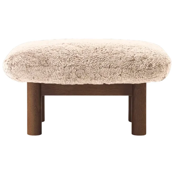 Brasilia Ottoman Mørkbejdset Eg Sheepskin Nature