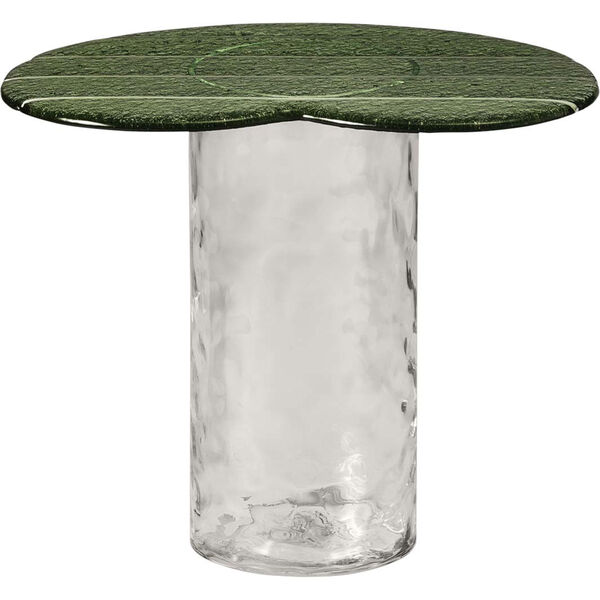 Striche Side Table Mint Green / Transparent