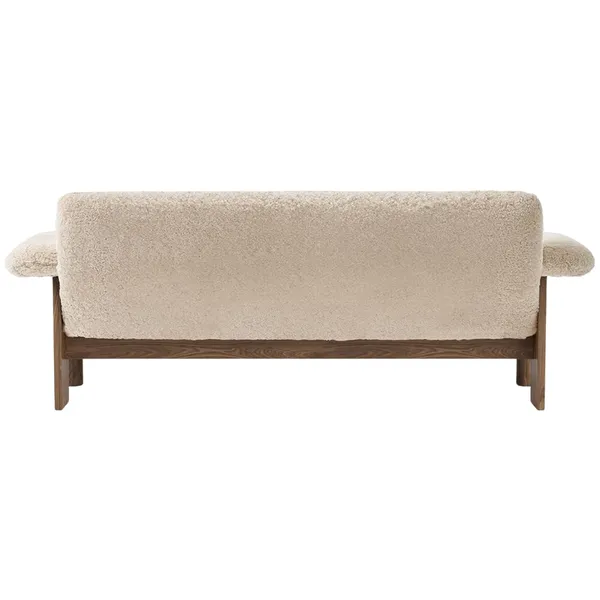 Brasilia 2-Sitssoffa Walnut / Sheepskin Nature
