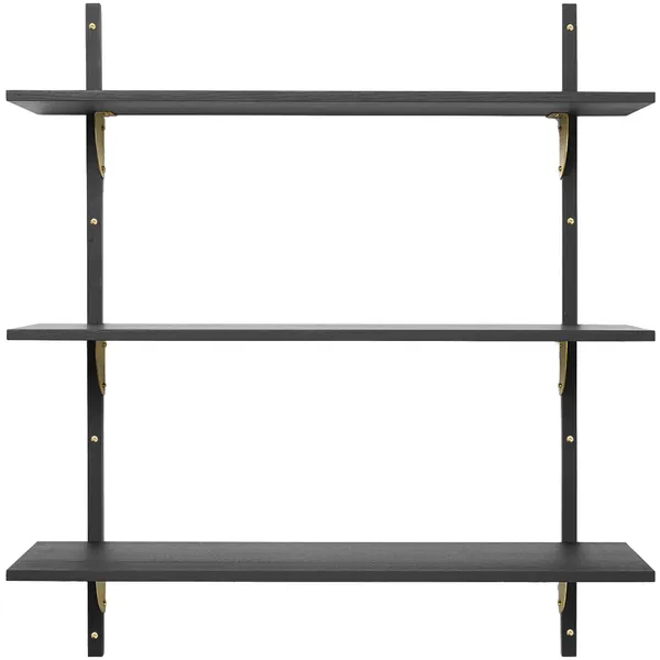 Sector Tripple Wide Hylla 87x102 cm Ek/Mässing