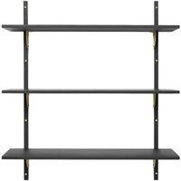 Sector Tripple Wide Hylla 87x102 cm Ek/Mässing