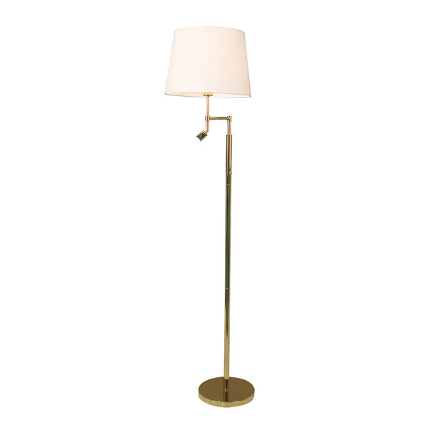 Orlando Gulvlampe Messing/Hvid