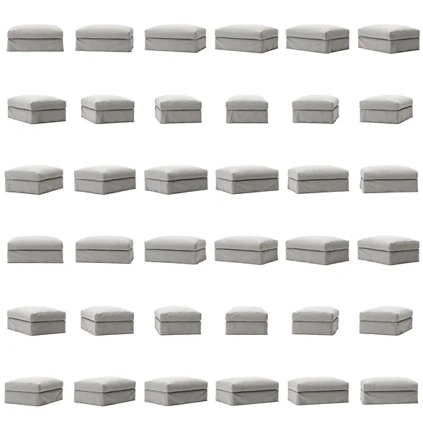 Klädsel Till Le Grand Air Fotpall Linne Ash Stripe