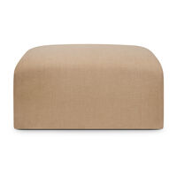 Bulky footstool - Light Sepia fabric
