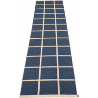 Criss Plastikmåtte Dark Blue / Cream 70x300 cm