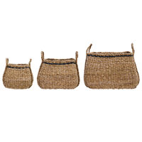 Laine Oppbevaringskurv 3-pk Sort/Naturfarget